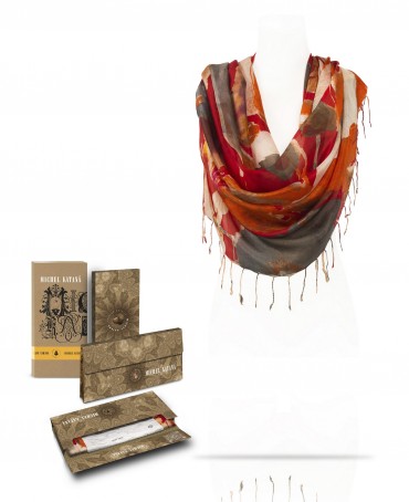 Палантин Женский S23-FLEUR.MODERNE/ORANGE